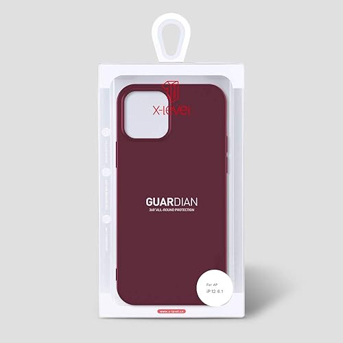 Miniatura 7 de X-Level Funda Ultra Delgada De TPU De La Serie Guardian Para IPhone 1212 Pro 6.1" (2020) - Rojo Vino Mate