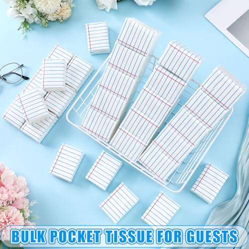 Image of Ctosree 50 Pack Classroom School Pocket Tissues Travel Packs Bulk 500 Sheet Small Notebook Tissues Pocket Packs 3 Ply Mini Travel Size Individual for Student Teacher (Classic)