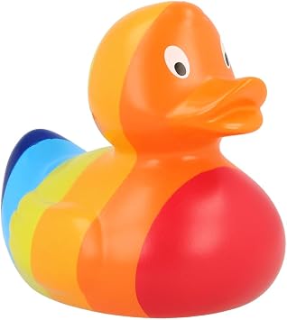 3 Inch Rainbow Rubber Duck Bath Toy, Collectable, Fun for All Ages, Auto Dash Decoration, Crusing Vacation Gift, Party Favors, Office, School, Home