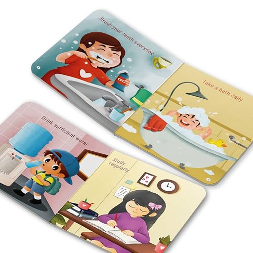 Image of Good Habits for Kids - Illustrated Board Book for Children - Manners Book - Inculcate Kindness, Discipline, Fitness and Exercise - Early Childhood Education - Age 2 - 6