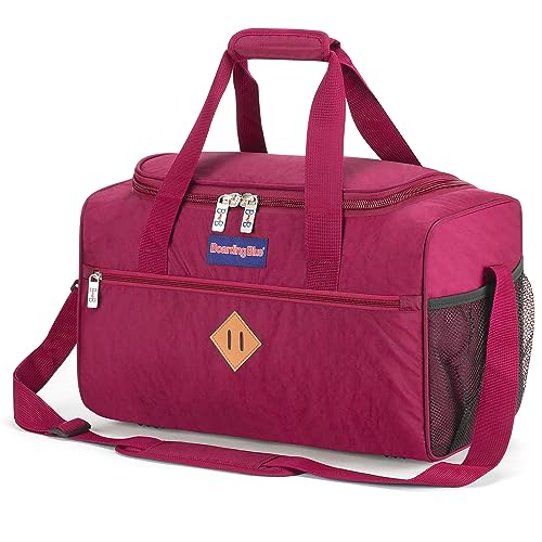 17X10X9 Inches United Airlines Personal Item Under Seat Duffel bag Suitable for Major Airlines including United, Spirit, Jetblue, Frontier, and American - Duffel Bag Design (Purple)