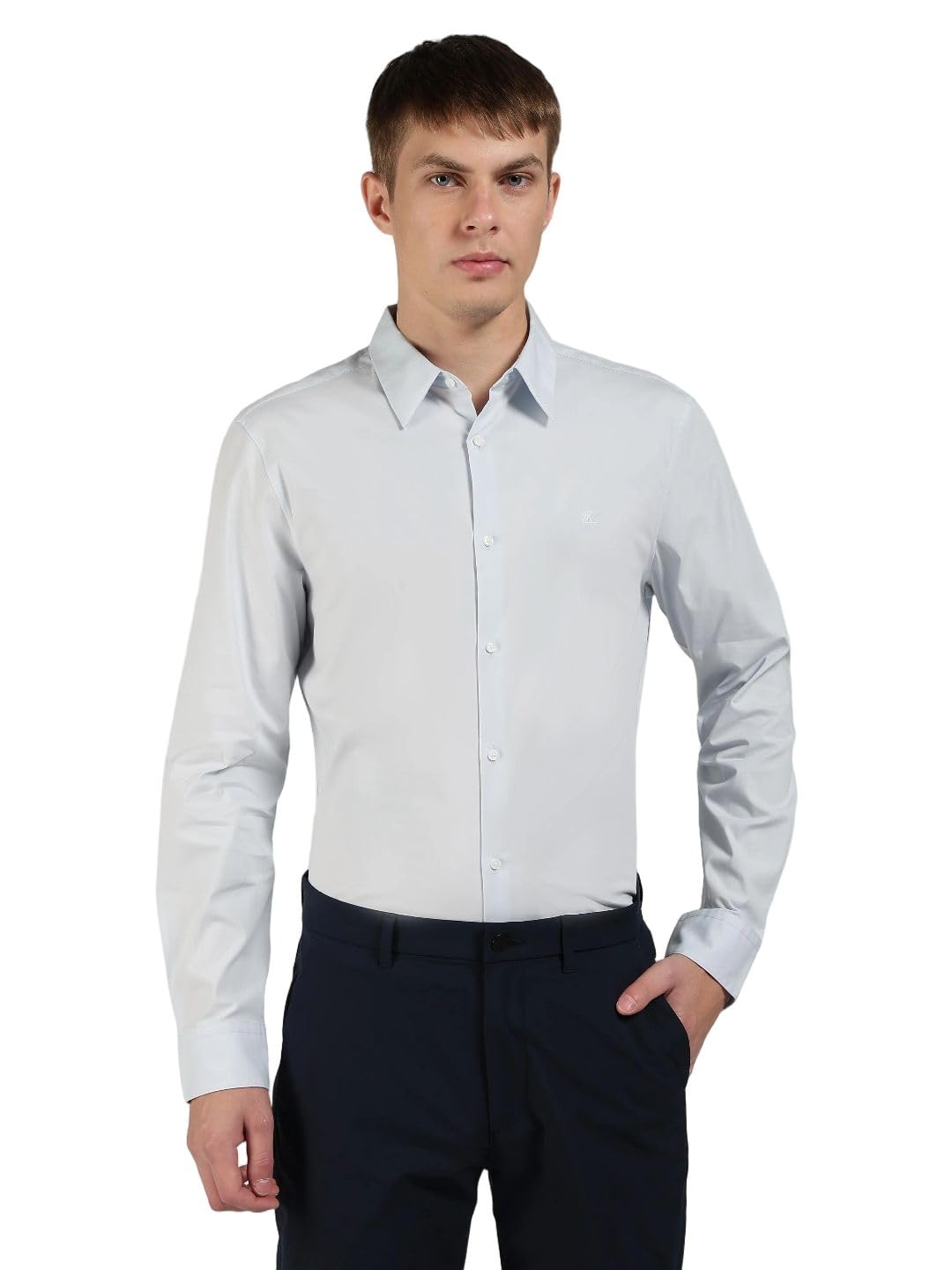 calvin klein jeans Solid Slim fit Cotton Shirt-picture-50
