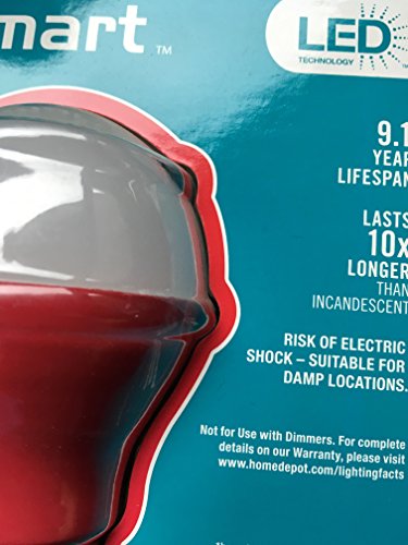 25W Equivalent A19 Gp19 Led Light Bulb - Red #TOP3