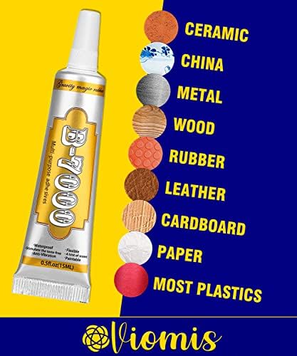 Clear Craft Glue - 6 * 15ml/0.5oz B7000 Adhesive for DIY Projects - Industrial Strength, Waterproof, and Flexible - Ideal for Jewelry, Electronics, and More