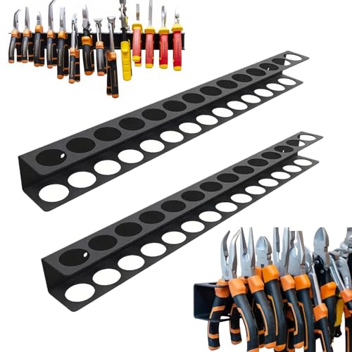 CHENBOOW Zangenhalter Wandhalterung,2 Stück Werkzeug Wandhalter,Zangenschlüssel Organizer,Schraubendreher und Zangen Halter,Zangen Wandregal,Schraubendreher Organizer,Hammerständer,für Garage