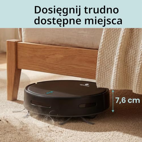 Combo Robot Odkurzacz i Mop Inteligentny, Ssanie 2000Pa, Sterowanie przez Aplikację, 4 Tryby Czyszczenia, Czujniki Antyupadkowe, Czyszczenie na Wielu Powierzchniach, Automatyczne Ładowanie, Idealny do