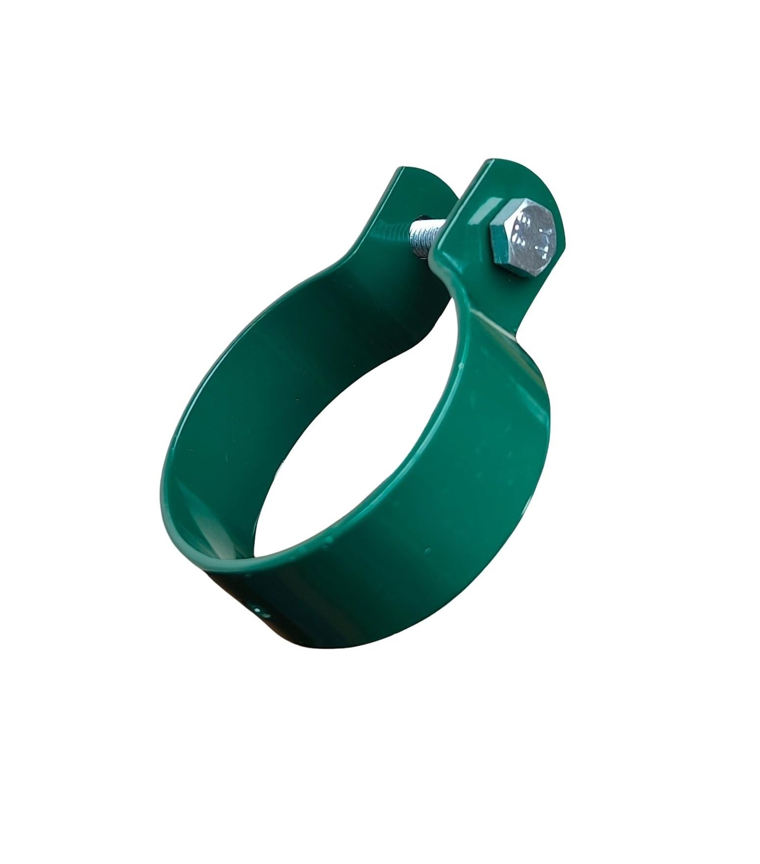 Abrazaderas para valla de 48 mm, 6 unidades, color verde