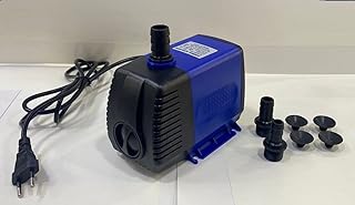 Asian Pumps & Machineries Heavy Duty Submersible Water Pump 3 mtr Head 3000 Lph 60 Watt Ac 220V with Adjustable Flow Knob Outlet Dia Nozzle 13/16/19 mm with Pump For Fountain /Circulation/ Hydrophonic /Aquarium/ Pond/