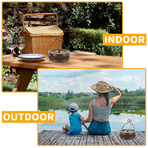 Retyion Portable Iron Mosquito Coil Holder With Handle Mosquito Incense Burner For Home And Camping (Bronze) #TOP5