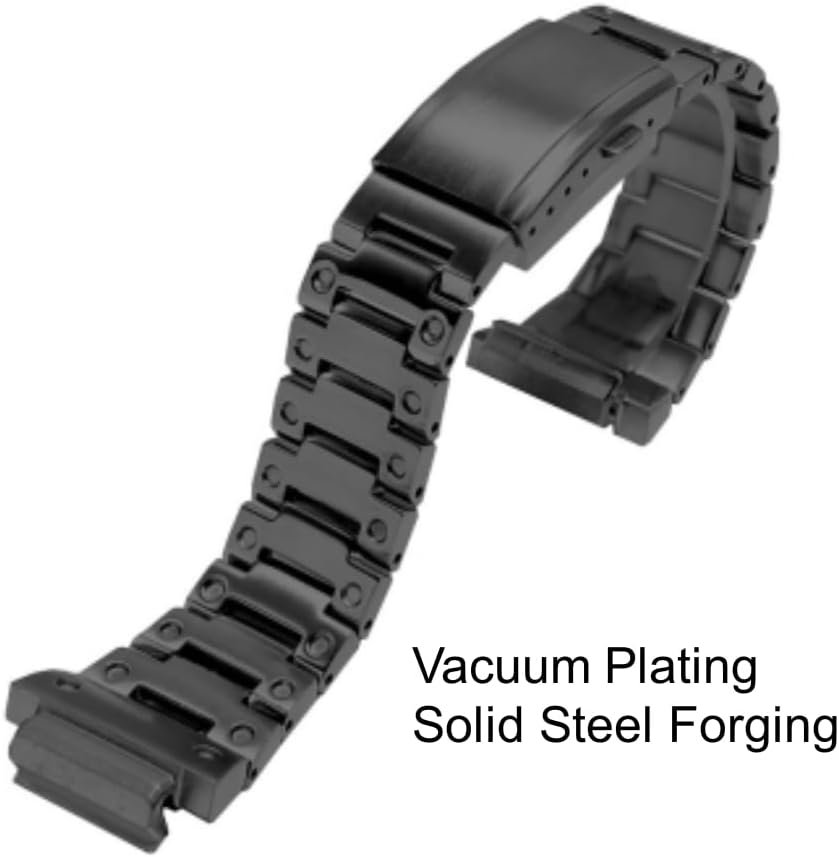 Stainless Steel Watch Band for Casio DW5600 / GWM5610 | Heavy-Duty Metal Replacement Strap | Fits Original 16mm DW5600 and GWM5610 Series
