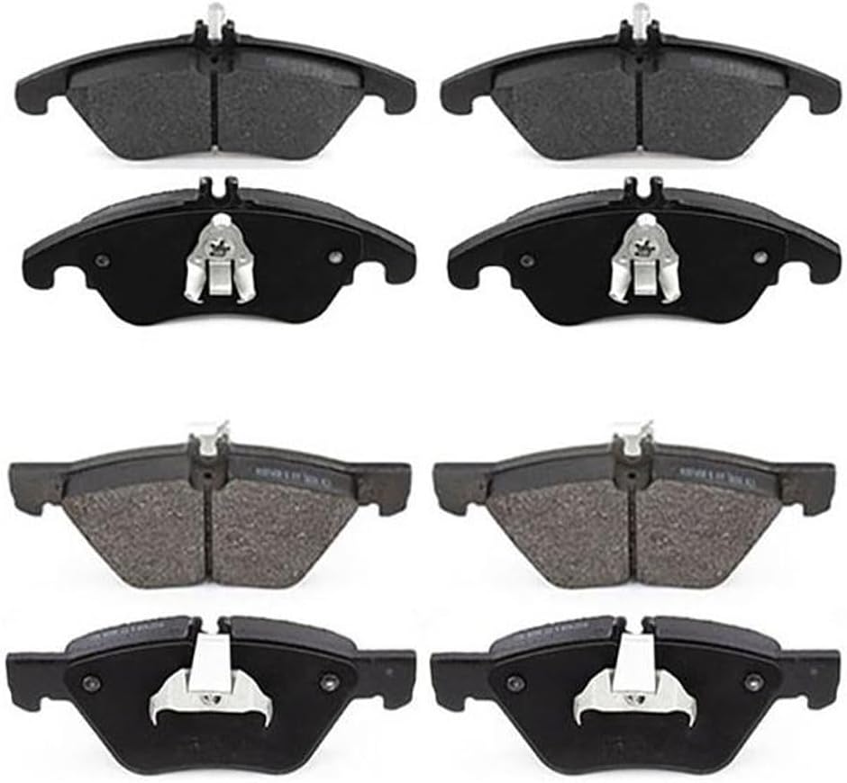 8PCs Semi-Metallic Brake Pads Front and Rear Disc Set for Mercedes-Benz E300 3.0L 2010, for Mercedes-Benz E300 3.5L 2010, for Mercedes-Benz E300 5.5L 2010