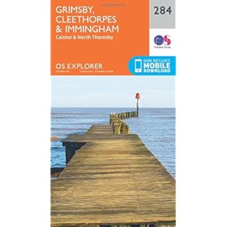 Grimsby Cleethorpes Immingham Map Caistor North Thoresby Ordnance Survey OS Explorer Map 284 England Walks Hiking Maps Adventure Map Folded Map 16 Sept