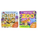 2 Pack Peek a Flap Board Books - Zoo and Dig