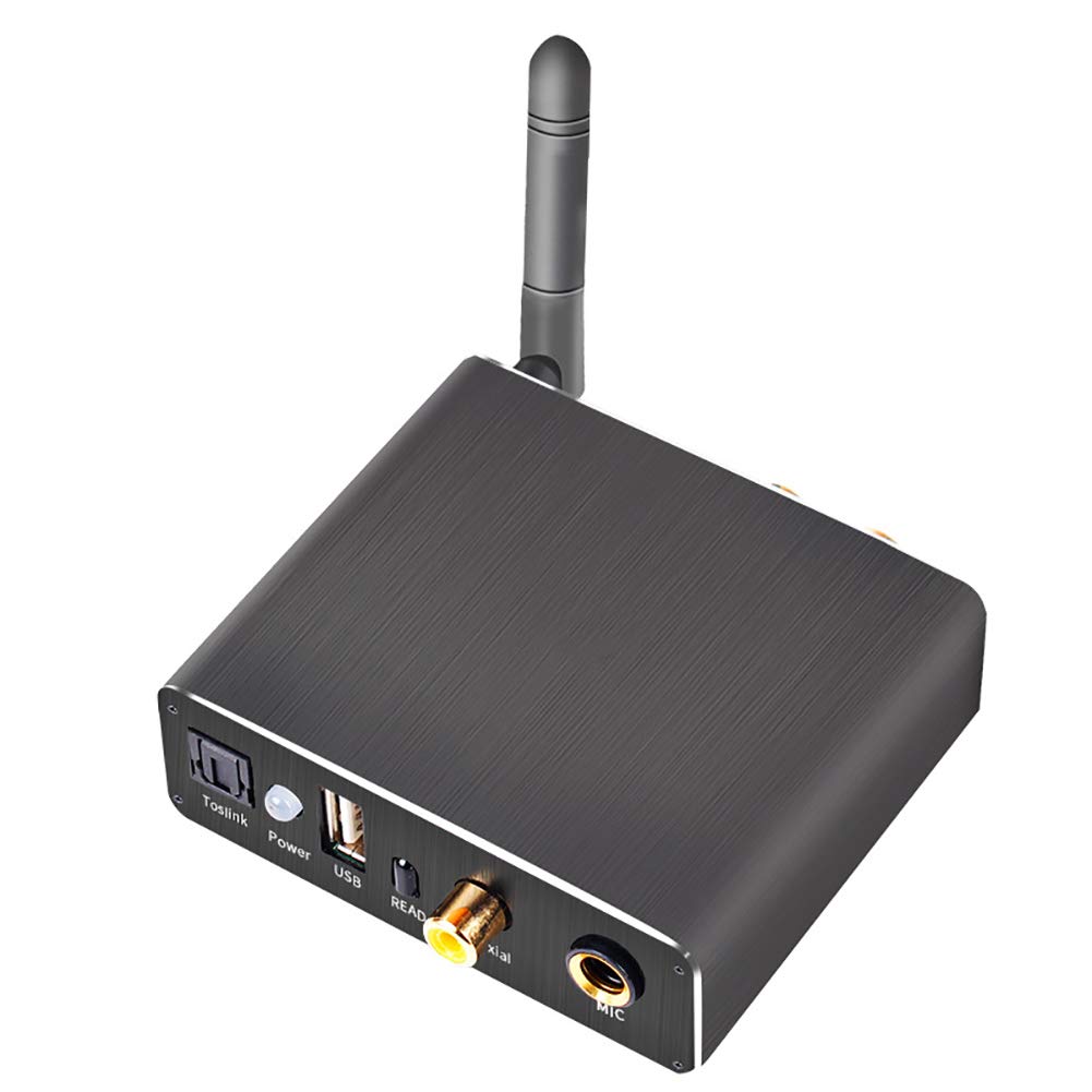 Bluetooth 5.0 Audio Receiver, Digital-to-analog Converter, Lossless U-disk Microphone, Fiber-optic Coaxial Digital-to-analog Music Conversion with Remote Control