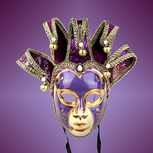 YU FENG Venetian Comedy Mask Exquisite Decoration Jester Masks for Party Holloween