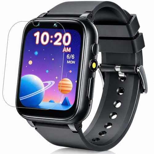 Image of Smart Watch for Kids, Girls Boys Smartwatch with 26 Games Camera Video Recorder and Player, Pedometer Calendar Flashlight, Audio Book etc., Gifts for 4-12 Years Children (Black) | 26 Games, HD Touch Screen, Video Camera, Music Player, Alarm