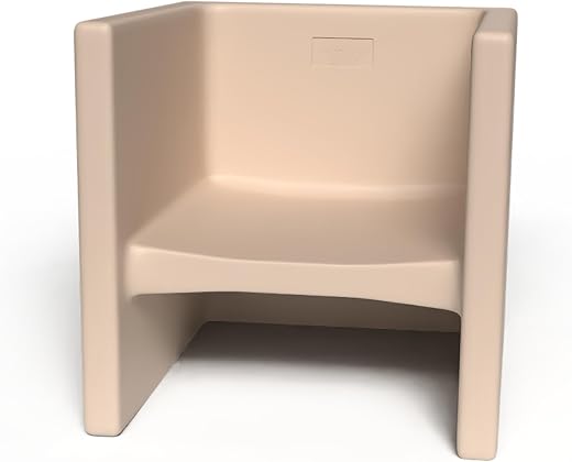 Children's Factory 3-in-1 Cube Chair for Kids, Flexible Seating Classroom Furniture, 1-Pack, Sand