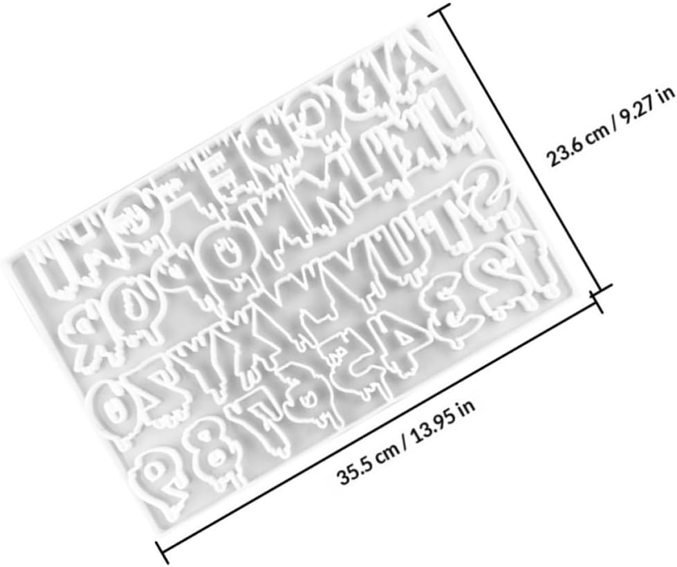 Alphabet Pendant Mold for DIY Crafts, Reusable Silicone Casting