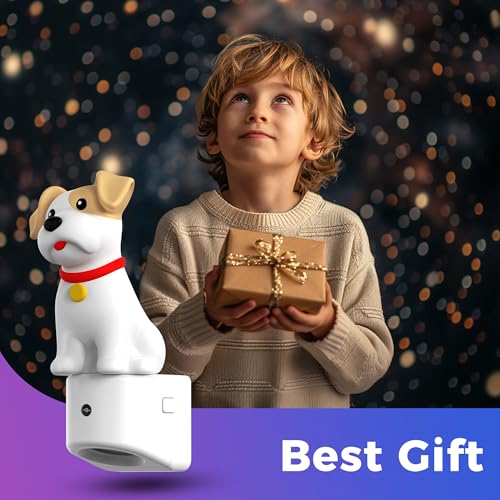 Image of L LOHAS LED Night Light for Kids,3D Cute Puppy Night Lights,Schnauzer with Dusk to Dawn Sensor, RGB+Soft White 3000K,Dog Night Light,Birthday Gift Nightlight for Kids, Room Decor,2Pack