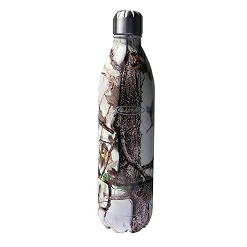 Atlasware Made in India 304 Stainless Steel Double-Wall Vacuum Insulated HOT and Cold Leak Proof Water Bottle| Color- White Forest |500 ml