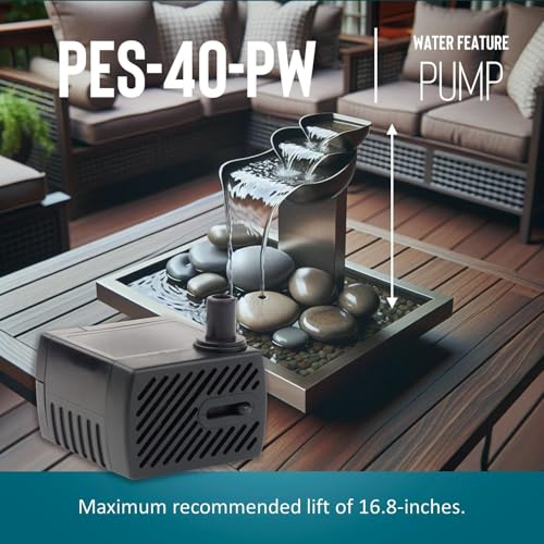 Image of Little Giant PES-40-PW 115-Volt, 45 GPH Magnetic Drive Fountain Pump with 6-Ft. Cord, Black, 566713