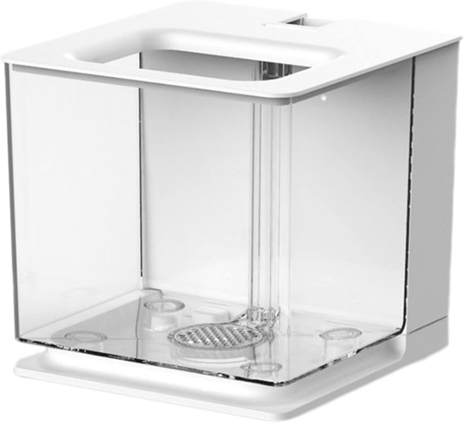 Fish Tabk Fish Tank Aquarium Fish Tank Easy to Change Water Acrylic Resin Small Fish Tank Office Desktop Decoration Cool Fish Tank(B)