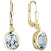 Produktbild Jobo Damen Boutons oval 333 Gold Gelbgold 2 Blautopase hellblau blau Ohrringe Ohrhänger
