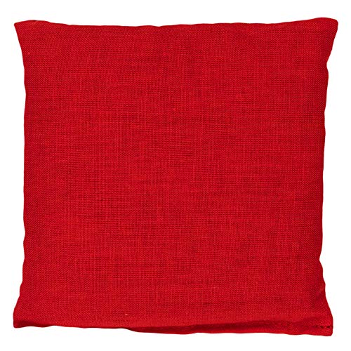 Cojín de semillas 12x12cm (algodón orgánico rojo) | Saco térmico | Cojín de semillas | Pepitas de uva