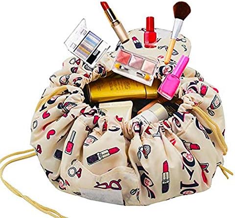 PACKNBUY Cosmetic Makeup Foldable Travel Storage Bag Pouch (White)