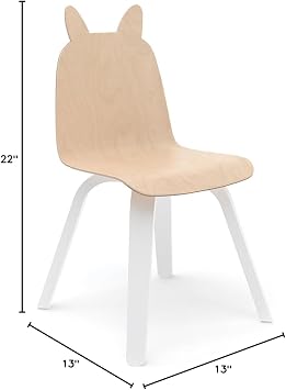OEUF Play Chairs Rabbit Design Set of 2 Kids Chairs | Bent Baltic Birch Plywood | Non-Toxic, VOC-Free Finish | Modern Childrens Furniture | Made in Europe