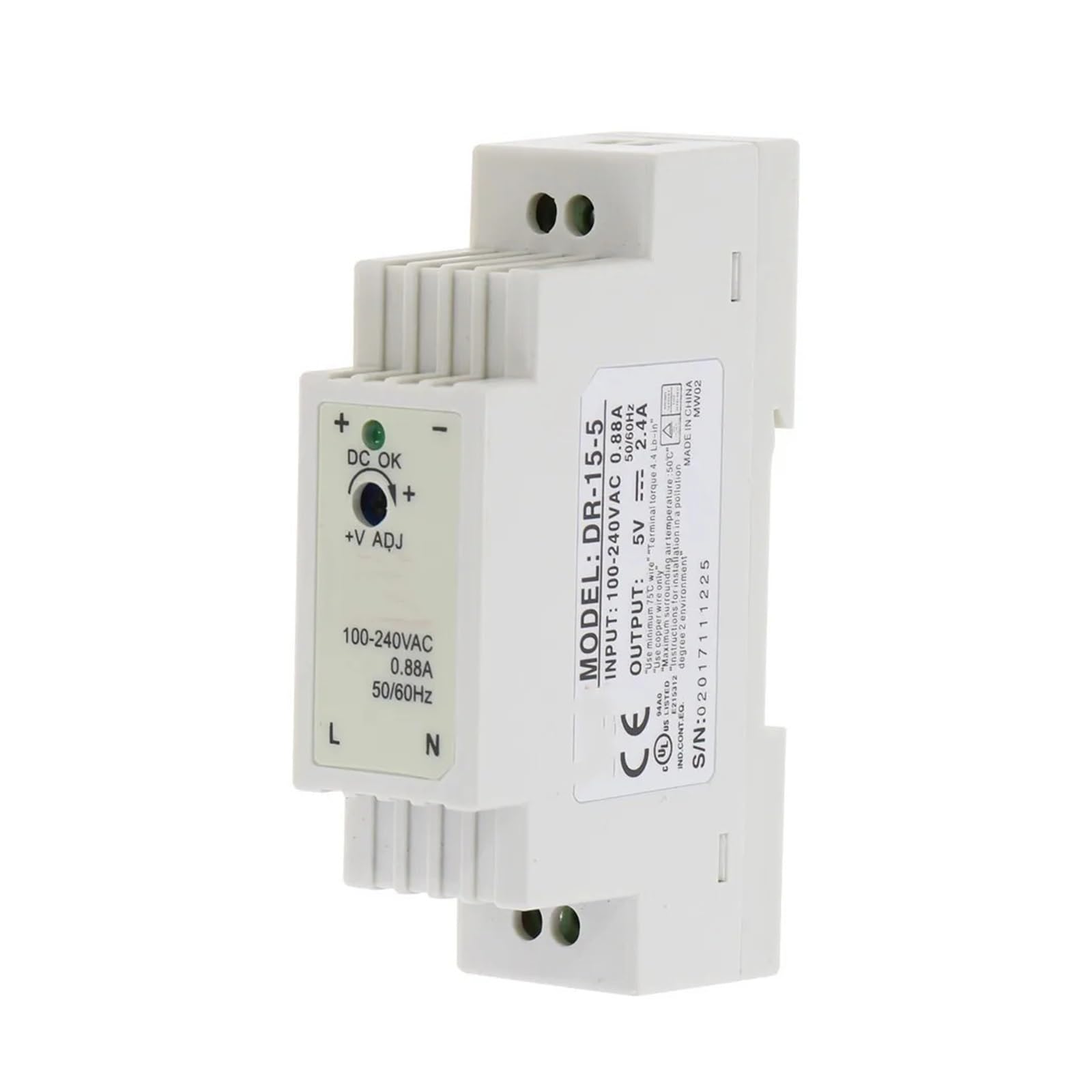 AUOQKQUT DR-15 15W Single Output 24V Din Rail Mounting Industrial Switching Power Supply Supplier