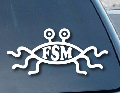 Apex Imports Flying Spaghetti Monster FSM Car Window Vinyl Decal Sticker 5" image 2