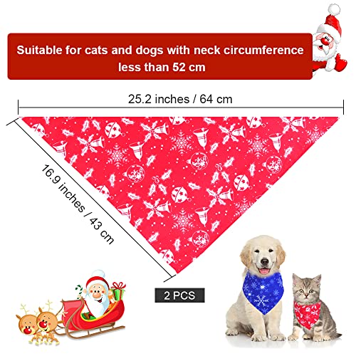 Skystuff Dog Christmas Bandana,Christmas Pet Scarf, Christmas Snowflake Triangle Scarf Washable, and Adjustable Classic Dog Scarf, Christmas Pet Clothing Accessories, Dogs - Image 3