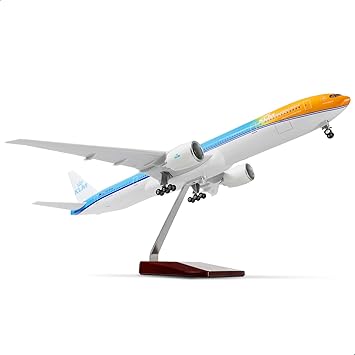 QIYUMOKE 1/150 Boeing777-300ER NL-KLM (Orange Pride) 18.5 inchs Large ...