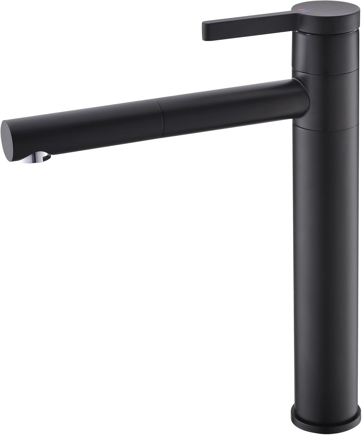 Bathroom Sink Faucet Single Handle Brass Vessel Sink Faucet 360°Rotating Spout Tall Basin Mixer Tap Black, BB6112C