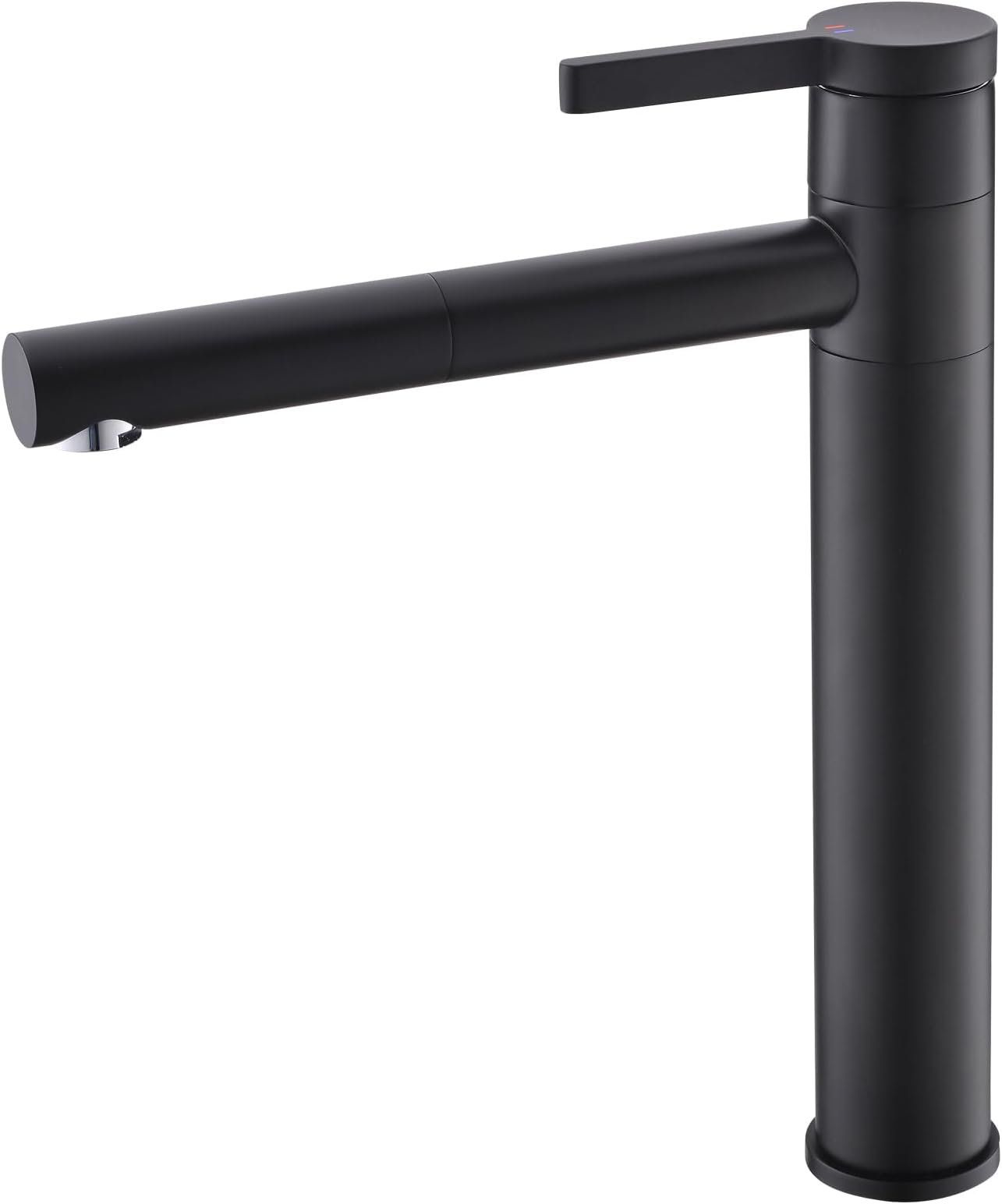 Bathroom Sink Faucet Single Handle Brass Vessel Sink Faucet 360°Rotating Spout Tall Basin Mixer Tap Black, BB6112C