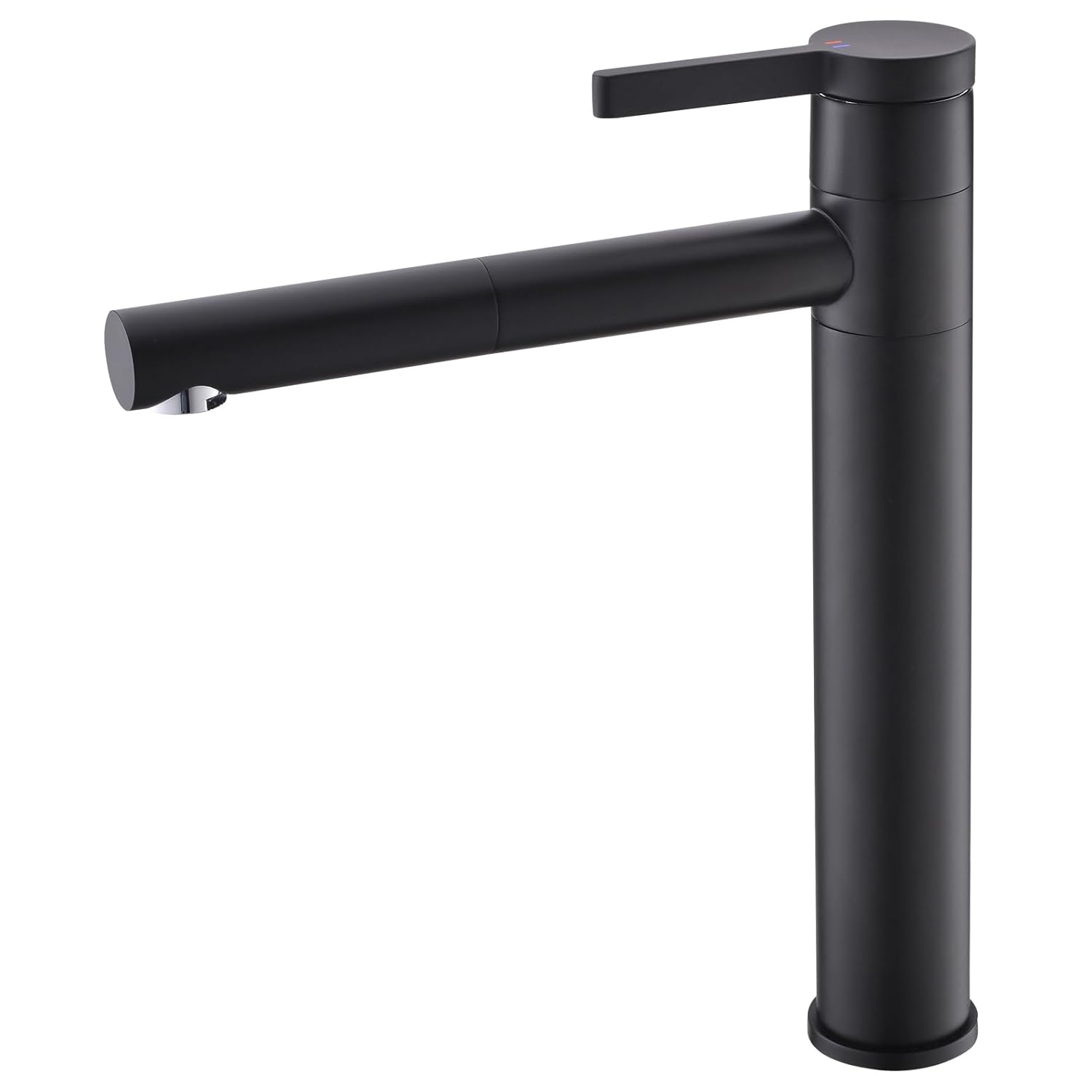 Bathroom Sink Faucet Single Handle Brass Vessel Sink Faucet 360 Rotating Spout Tall Basin Mixer Tap Black BB6112C