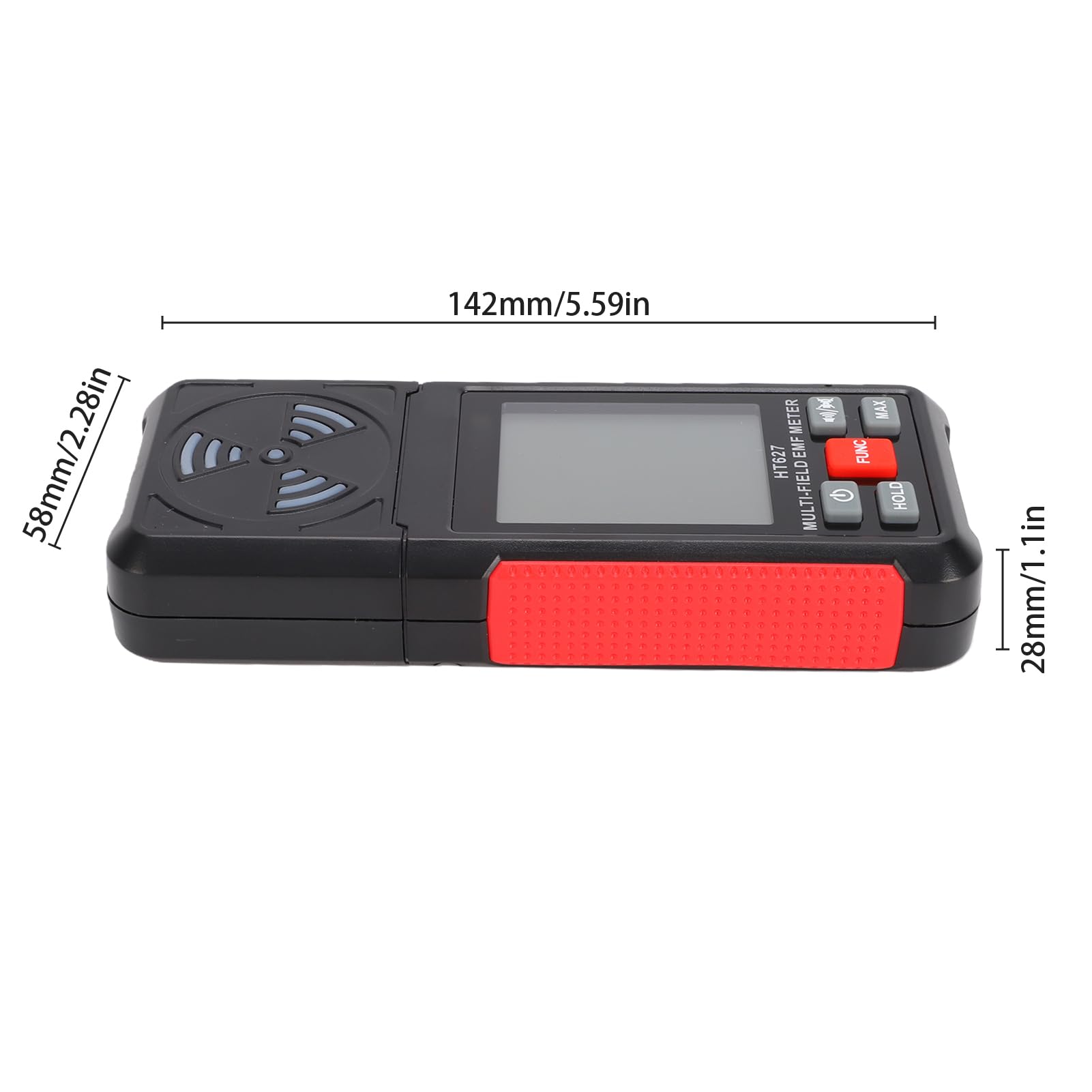 HT627 Miernik EMF Detektor Promieniowania 3 w 1 dla RF EF MF z Czujnikiem Osi 5G WiFi Alarm do Testów Paranormalnych w Domowym Biurze (Wersja standardowa HT627)