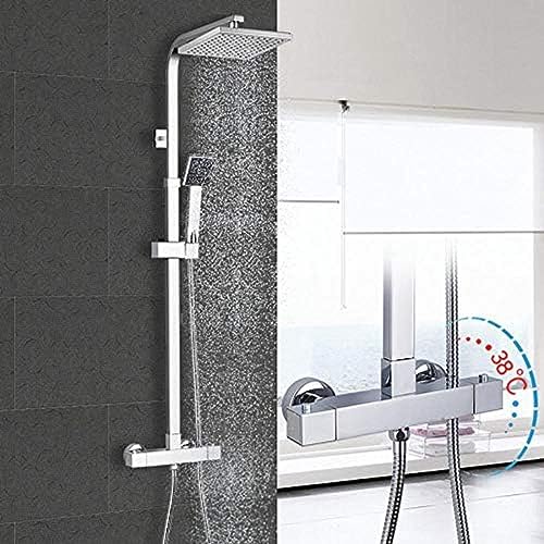 Ensemble de douche thermostatique chromé avec robinet de bain constant - 2