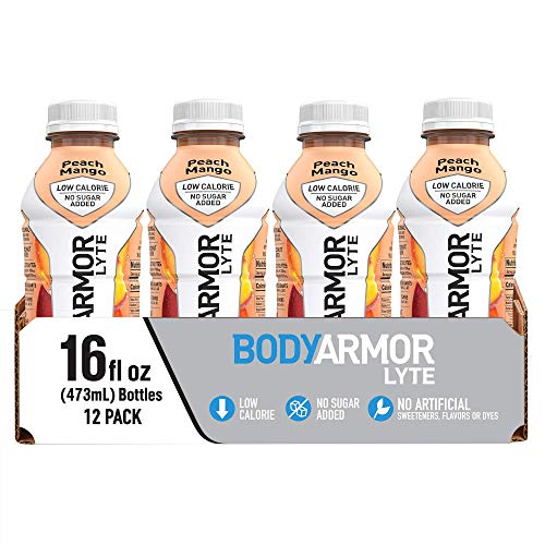 Bodyarmor Lyte Sports Drink Low-Calorie Sports Beverage, Peach Mango, Natural Flavors With Vitamins, Potassium-Packed Electrolytes, Perfect For Athletes, 16 Fl Oz (Pack Of 12) #TOP3