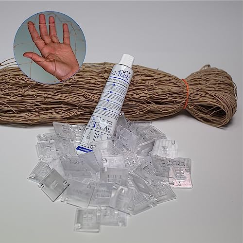 Rete Balcone Per Gatti E Uccelli - Colore Pietra, Con 100 Ganci E Silicone, Facile Installazione - Foto 12