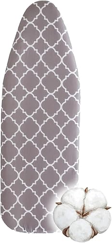 Miniatura 8 de Funda para tabla de planchar 100% algodón, ajuste universal para tabla de planchar que reduce el tiempo de planchado por la mitad, funda de hierro
