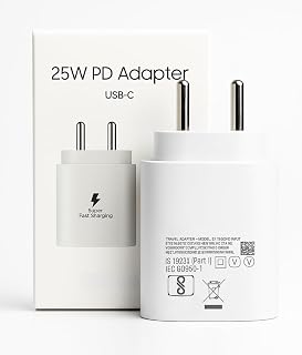 IBERLS 25W Type-C PD 3A Fast Charging Adapter Compatible with Samsung A17|A36|A55|A16|M36|M35| M05|M06|F36|F56|F06|F05|Tablet & Other 25Watt USB C Superfast Charge Charger|Travel Adaptor – White