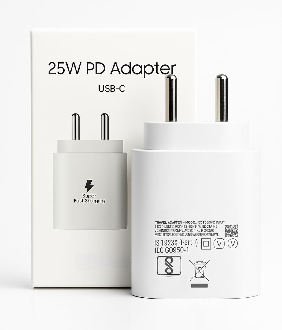 addtam 25w pd type c superfast charging adapter compatible with samsung a55|a16|a36|a56|a35|a06|m36|m35|m16|m07)m06|m05|m56|m17|f36|f06|f05|f56|f16|s25, 25watt usb c power adaptor|fast charger-white