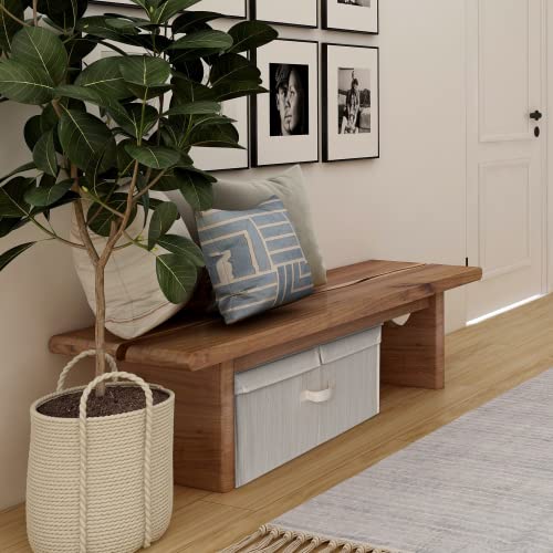 Storageworks Storage Box With Lid, Foldable Clothes Closet Organizer, Mixing Of Beige, White & Ivory, Bamboo Style, Extra Large, 58.7L Huge Capacity #TOP7