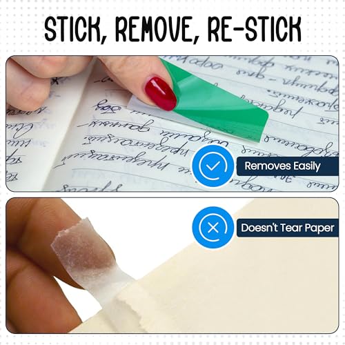 Essex Wares - 320 Pieces - 2-Inch Sticky Index Tabs for File Folders - 8 Colors - 2\" x 1.6\", 40 Pieces Each - Versatile Sticky Tabs for Notebooks - Repositionable File Tabs - Water-Resistant