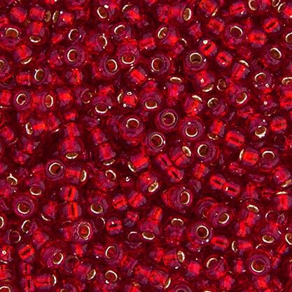 Miyuki 8/0 Japanese Glass Seed Beads 22gms SB11 in Ruby Silver Lined