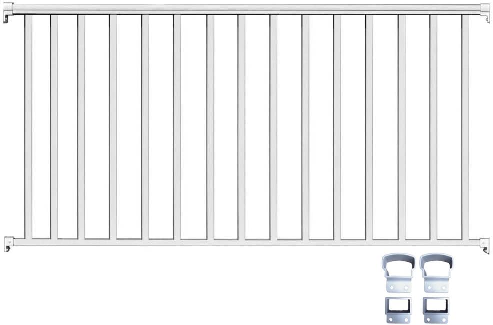 Contractor Deck Railing 6ft x 36in Aluminum Residential Railing - White
