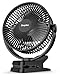 EasyAcc Ventilateur Portable Silencieux 10000mAh 25 cm de Hauteur, Max 36H, débit d'air puissant, Pince Robuste, Ventilateur USB de Bureau pour Bureau Voiture de Golf, Voyage en plein air, Camping