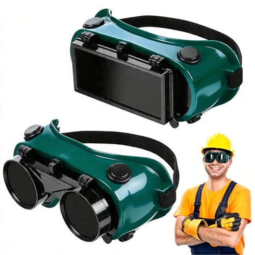 yolzhxe 2 Piezas Gafas Soldar, Antilátigo y Antichoque Gafas Soldadura,